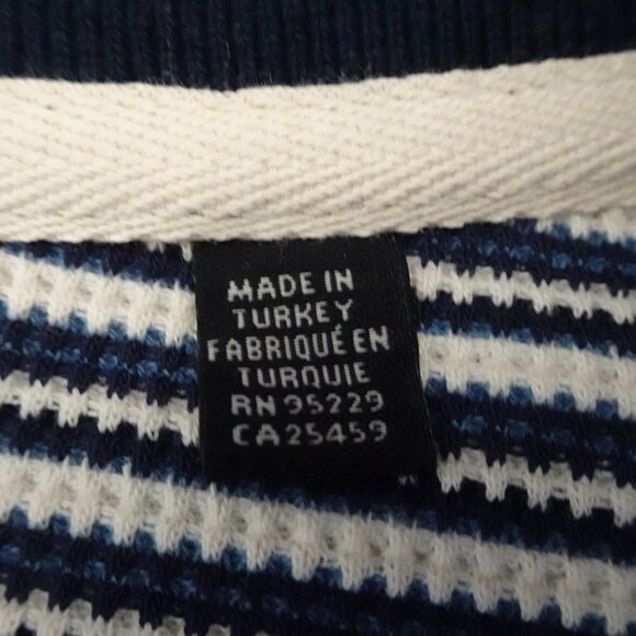 Ted Baker Polo Shirt Men's Size 2XL Ted Size 6 Blue Beer Textured Long Sleeve - Picture 8 of 9